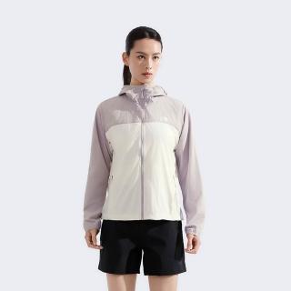 【The North Face】TNF 休閒 運動 防曬風衣外套 W SUN CHASE WIND JACKET- AP 女 灰米(NF0A8CJZ4O2)