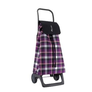 【ROLSER】西班牙JOY經典兩輪時尚購物車-紫黑格(西班牙進口/時尚美觀/輕巧、大容量/可摺疊收納)