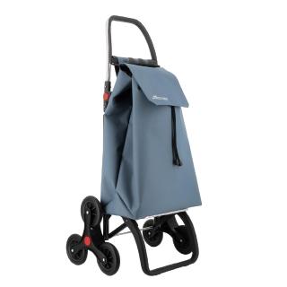 【ROLSER】爬梯六輪時尚購物車-莫蘭迪藍(西班牙進口/時尚美觀/可爬樓梯/可摺疊收納)