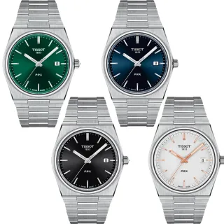 【TISSOT 天梭 官方授權】PRX系列70年代復刻手錶 石英錶 鋼帶 40mm 男錶 畢業 禮物(任選一款)