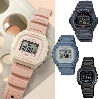 【CASIO 卡西歐】G-SHOCK 運動風格多功能電子錶-14款可選(W-219H/W-218H/W-218HC)