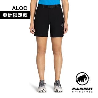 【Mammut 長毛象官方直營】Trekkers 3.0 Shorts AF W 健行防潑水短褲 黑色 女款 #1023-00483