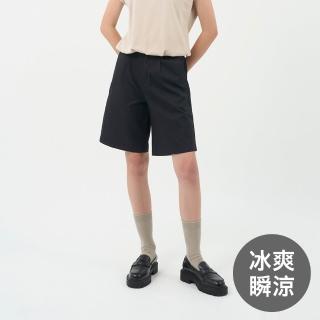 【GIORDANO 佐丹奴】女裝百慕達冰冰短褲 Cool Collection系列(09 黑色)