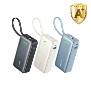 【ANKER】官方授權直營 A1259 10000mAh 30W 1C1A 行動電源(36Wh機身標示/自帶USB-C線/雙向充電/螢幕顯示)