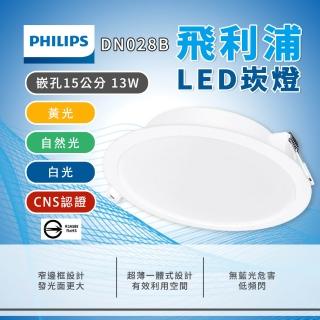【Philips 飛利浦】1入組 LED崁燈 DN028B 13W 15CM 嵌燈 15CM崁燈(厚度僅3.5CM)