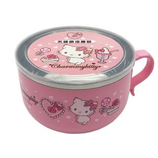 【SANRIO 三麗鷗】恰咪不鏽鋼泡麵碗950ml-2件組(臺灣正版授權)