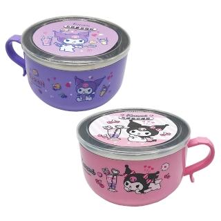 【SANRIO 三麗鷗】酷洛米不鏽鋼泡麵碗950ml-2件組(粉紫各1)