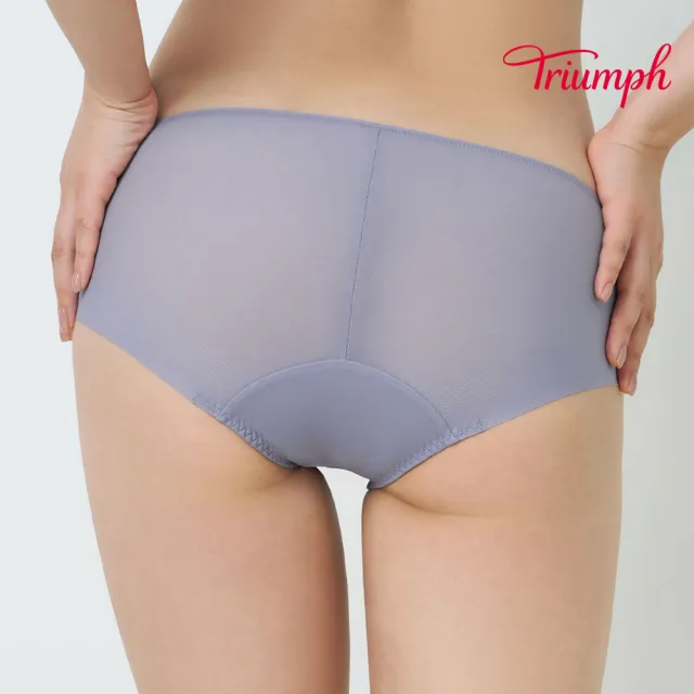 【Triumph 黛安芬】風格自在 涼感無痕中腰平口內褲 M-EEL(風格灰)