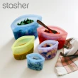 【美國Stasher】碗形全配5件組 超級收納王_矽膠密封保鮮食物袋(可堆疊收納、食材分裝冷凍微波-40℃-218℃)