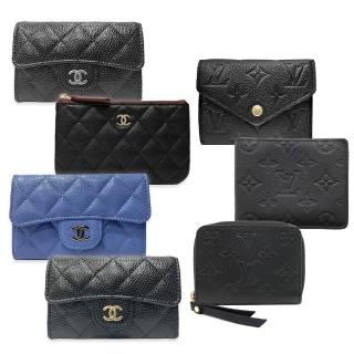 【CHANEL 香奈兒】xLouis Vuitton 路易威登經典拉鍊扣式零錢包/短夾(款式任選)
