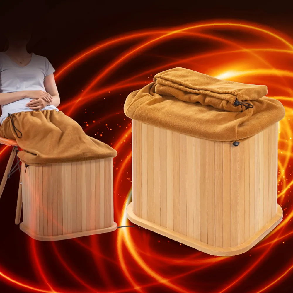 大京電販】遠紅外線原木桑拿桶-小型-單口布套款/泡腳機/泡腳桶