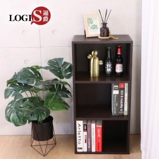【LOGIS】厚板多用途三層收納櫃(三層櫃 書櫃 矮櫃 格子櫃 展示櫃)