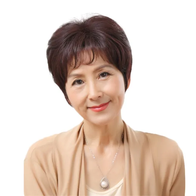 【米蘭精品】極速出貨  女假髮整頂真髮短假髮透氣假髮片輕量假髮免打理隱形增髮整頂假髮(捲髮3色74ea13)
