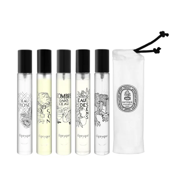 【Diptyque】經經典淡香水禮盒 7.5ml*5(杜桑+玫瑰之水+影中之水+感官之水+希臘無花果)