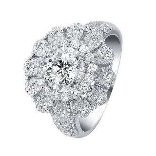 【King Star】GIA 一克拉 Dcolor PT950鉑金台 天然鑽石戒指(3 克拉視覺效果)