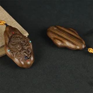 【LEEHER】交換禮物 龍牌吊墜/金絲楠木/保平安/守護神/佛像/掛件/實木/配件吊墜/飾品/生肖守護/本命