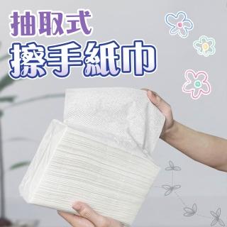 【蘿林嚴選】抽取式擦手紙巾 3包(100抽 廚房清潔紙巾 餐巾紙 廚房 吸油紙 吸油紙巾 廁所擦手紙 ROYALLIN)