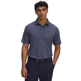 【UNDER ARMOUR】UA 男 Drive Chill 印花短POLO 1389597-045(深藍色)