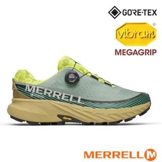 【MERRELL】男 AGILITY PEAK 5 BOA GORE-TEX 輕量戶外越野訓練鞋.透氣登山健行鞋(ML068315 松柏綠)