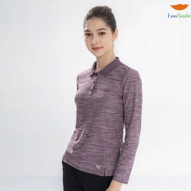 【EverSmile 幸福台灣】女吸排防曬長袖POLO衫(吸濕排汗、速乾、防曬、抗UV、彈性舒適、修身顯瘦)