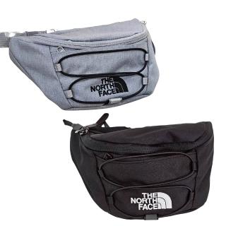 【The North Face】北面北臉 前綁繩 防潑水 腰包 隨身小包 斜揹包 灰/黑 男女通用