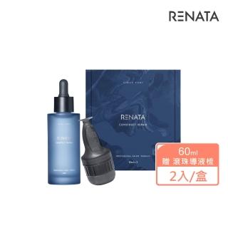 【RENATA 蕾娜塔】源生外泌體養髮精華+滾珠頭皮導液梳(官方直營/頭皮精華60ml/靈芝外泌體/強健豐盈/頭皮水)