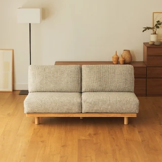 【MUJI 無印良品】無扶手簡約沙發/2人座/聚酯平織(大型家具配送)