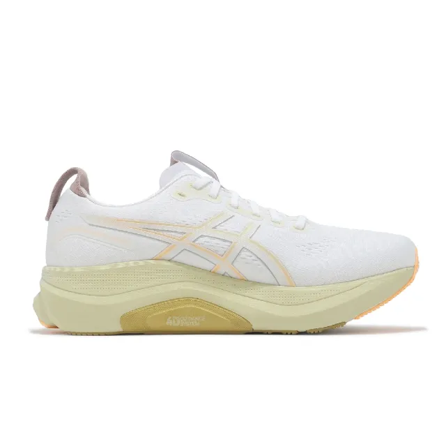 【asics 亞瑟士】慢跑鞋 GEL-Kayano 32 男鞋 白 黃 支撐 運動鞋 亞瑟士(1011C052101)