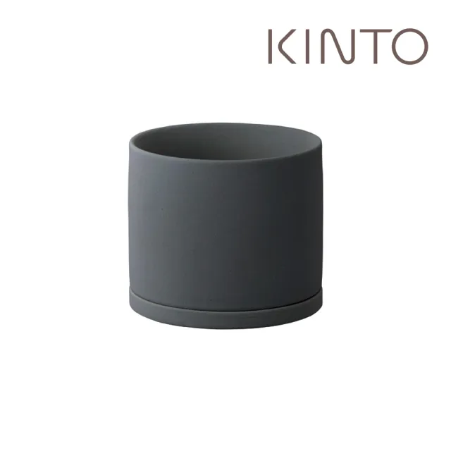 【Kinto】PLANT POT 191陶瓷花盆10.5cm-深灰 2.0