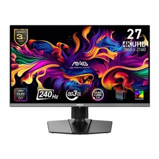【MSI 微星】MAG 272UP QD-OLED X24 27型 240Hz 4K電競螢幕(0.03ms/HDR/QD-OLED)