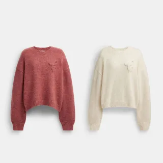 【COACH】蔻馳官方直營 經典Logo圓領毛衣-2色任選(CV470)