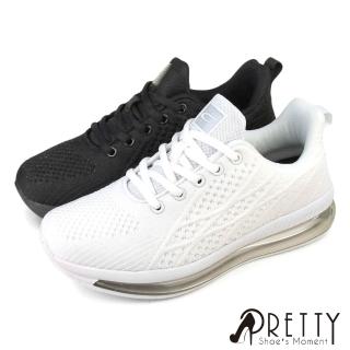 【Pretty】男女 運動鞋 休閒鞋 全氣墊 彈力 吸震(2色/23-28)