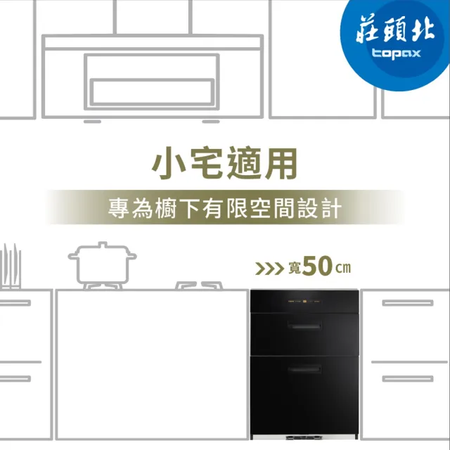 【莊頭北】落地式烘碗機 TD-3652(專為廚下有限空間設計 原廠安裝-官方直營)