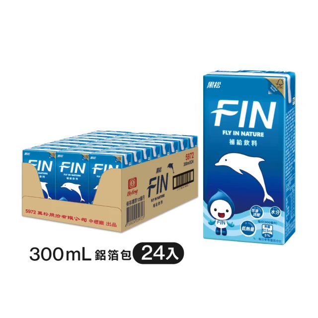 【黑松】黑松FIN補給飲料PKL300mlx24入/箱(TQF微笑標章)