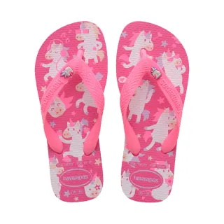 【havaianas 哈瓦仕】拖鞋 童鞋 兒童 夾腳拖 獨角獸 Kids Fantasy 粉桃 4103405-5784K(哈瓦士)