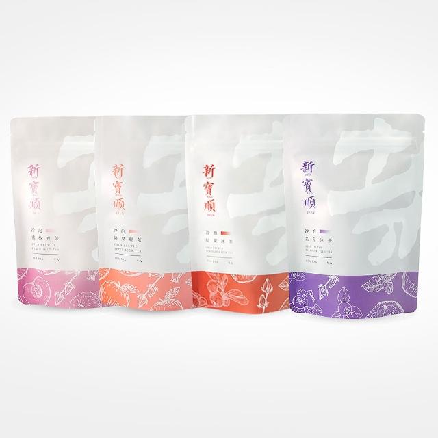 【新寶順】快速冷泡果茶 零卡卻會甜 六款茶包任選(台灣茶與水果的絕佳搭配)