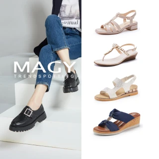 【MAGY】羅馬涼跟鞋.楔型.厚底涼拖鞋(多款任選)