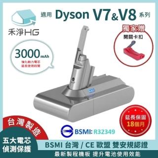 【禾淨家用HG】Dyson戴森 適用V7.V8/SV10.SV11系列 DC8300 3000mAh 副廠吸塵器配件 鋰電池(贈開關卡扣)