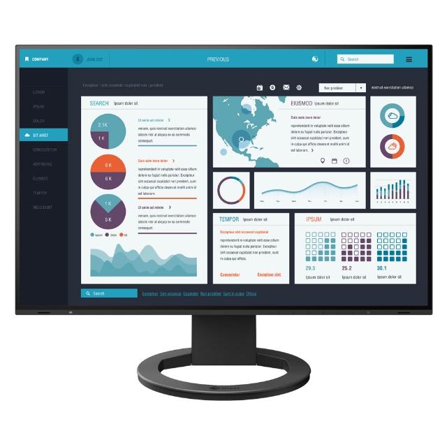 【EIZO】FlexScan EV2495 黑色 24型 IPS 1920x1200 16:10 電腦螢幕(Type-C/可旋轉/可壁掛/內建喇叭/護眼)