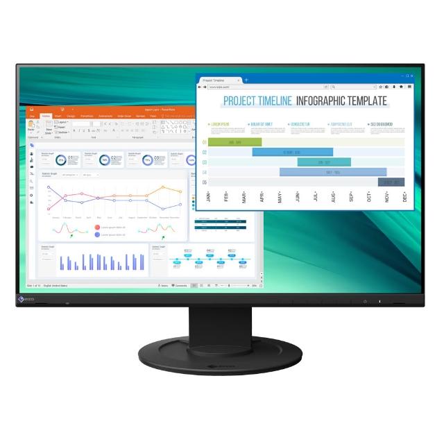 【EIZO】FlexScan EV2460 黑色 24型 IPS 1920x1080 16:9 電腦螢幕(可旋轉/可壁掛/內建喇叭/護眼)
