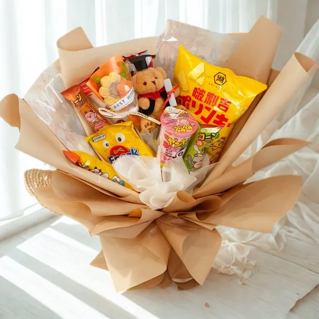 【GXS】零食花束 畢業花束 畢業禮物 生日禮物(零食花束 畢業花束 畢業禮物)