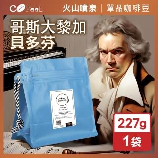 【Cofeel 凱飛】鮮烘豆哥斯大黎加貝多芬酵素水洗咖啡豆半磅-淺中烘焙(227g/袋)