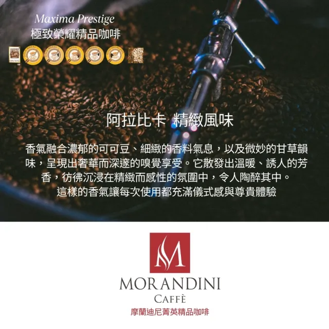 【MORANDINI 摩蘭迪尼菁英精品咖啡】極致榮耀精品咖啡豆1磅(6連霸金牌獎、頂級精品咖啡的單品代表)