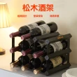 【G格多多店】4X3格 優質松木 穩固結實(實木酒架 紅酒架 桌面酒架 酒瓶收納架 葡萄酒架 預購15天)