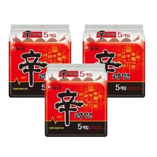 【農心泡麵】辛拉麵境內版5入超值包(600g*3袋組)