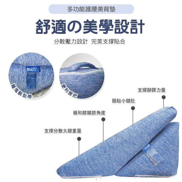 【日本旭川】AIRFit氧活力5in1輔助靠墊-石墨烯涼感透氣款(人體工學 支撐透氣 伸展靠枕 抬腿枕 術後靠墊 )