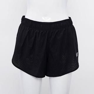 【NEW BALANCE】女款 黑色 網布 側開衩 吸濕 排汗 3吋 美規 運動 休閒 短褲 WS51288BK