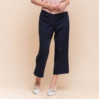 【perng yuh 芃諭名品】迷人氛圍 側衩 雪紡 七分寬管褲(2025 SS Collection｜4A春夏新品上市)