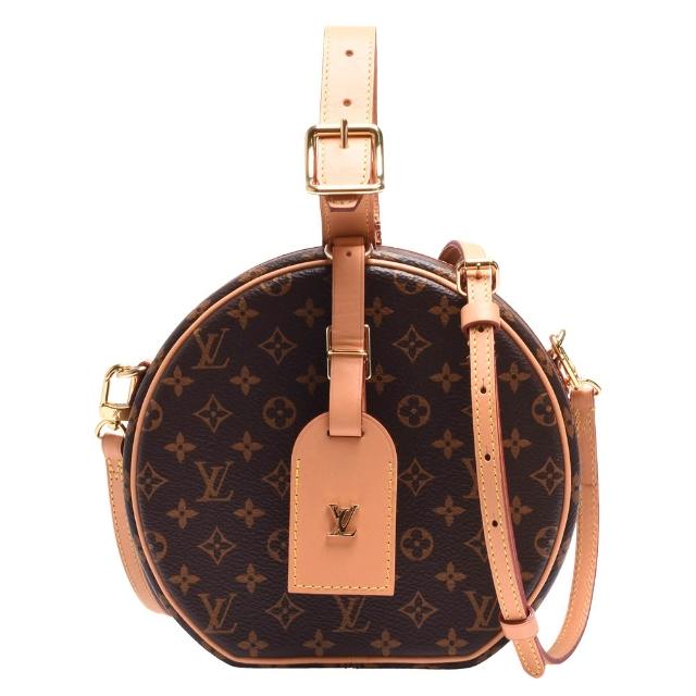 LV LOUIS VUITTON路易威登 M43514 經典 PETITE BOITE CHAPEAU 系列帆布手提 斜背包