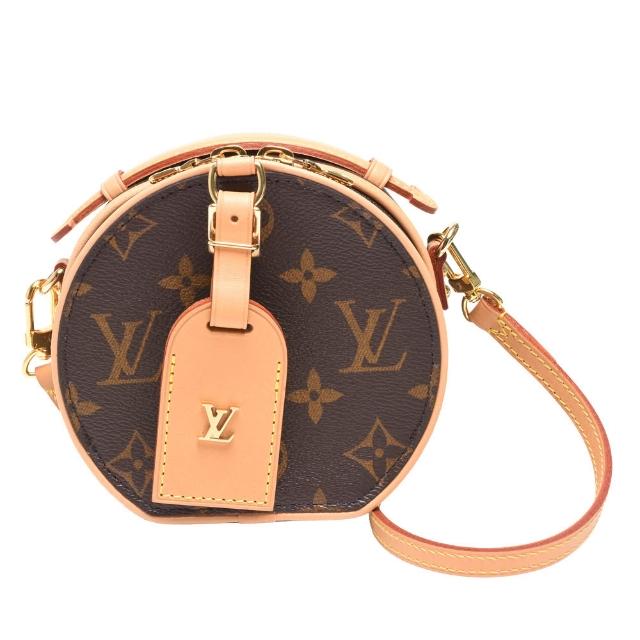 【Louis Vuitton 路易威登】M44699經典MINI BOITE CHAPEAU系列帆布拉鍊手提/斜背包